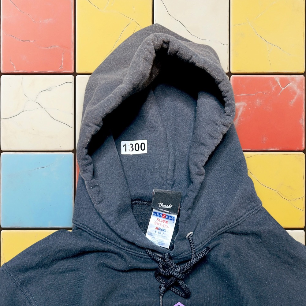VTG Harley Davidson Faded Hoodie Sweatshirt Y2K Woman S Black‎ Purple Pullover - Picture 6 of 13